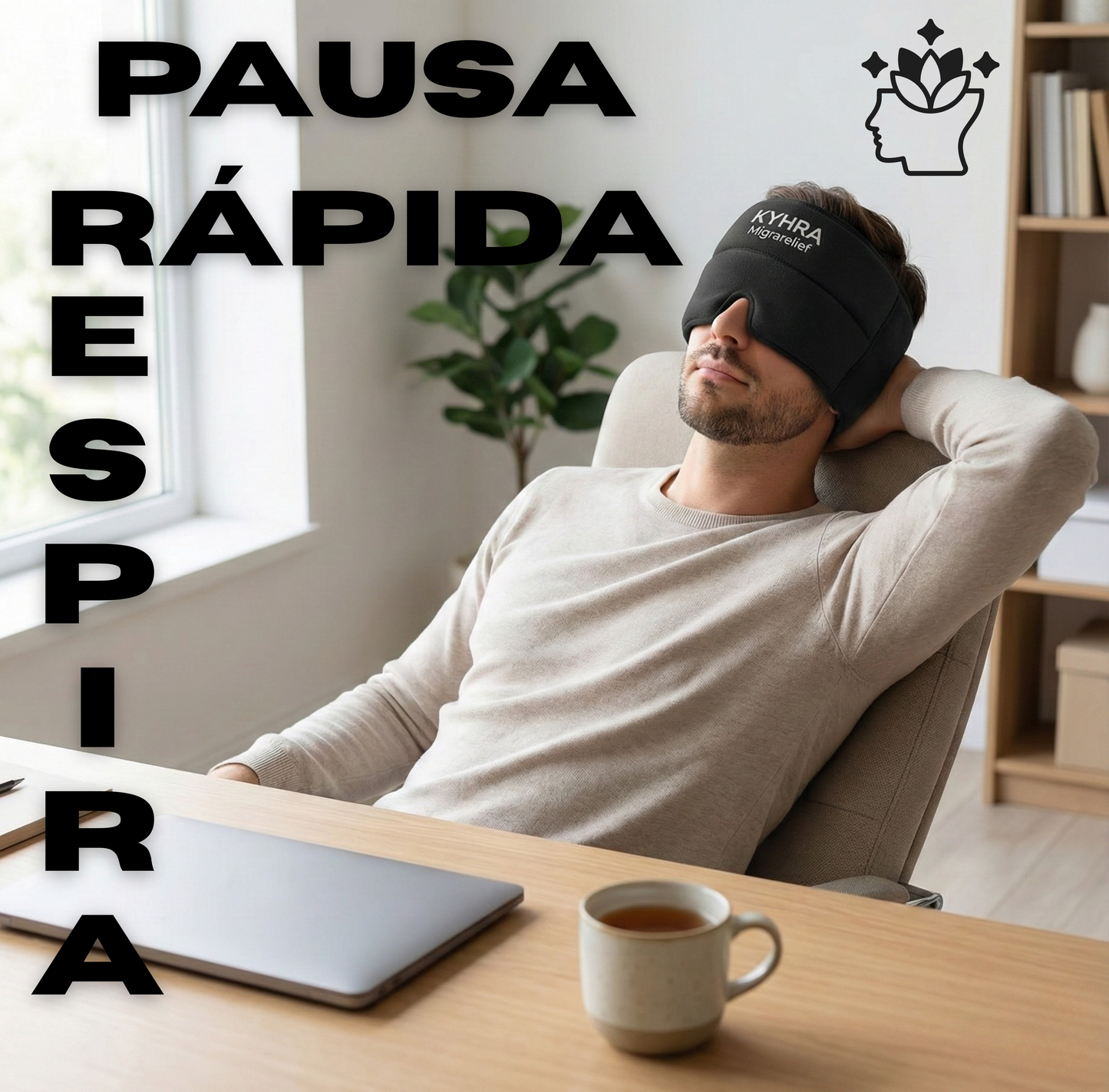 Kyhra MigraRelief™ – Máscara de gel terapéutica para migraña y estrés